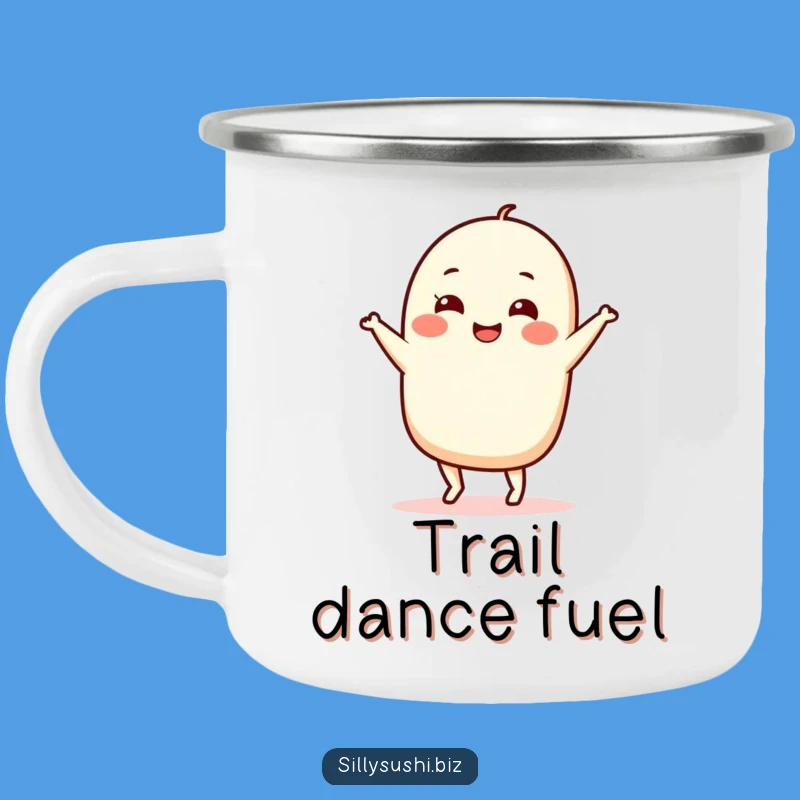 Funny Nigiri Dance Camping Mug: Adventure Fuelled by Hilarious Sushi Art, Great Gift