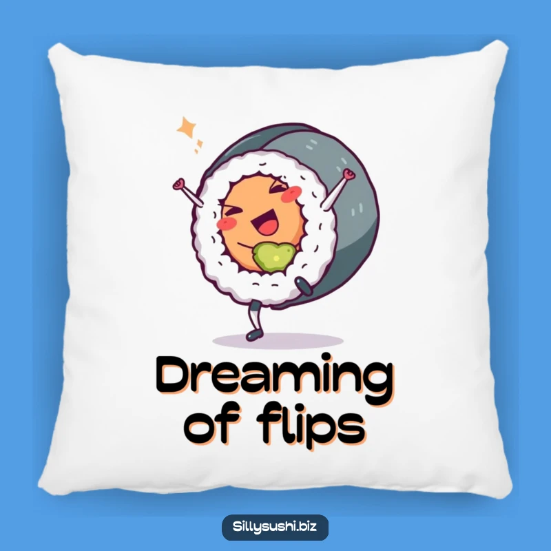 Funny Sushi Roll Pillow: Cozy Cartwheeling Character for Comfy, Playful Homes