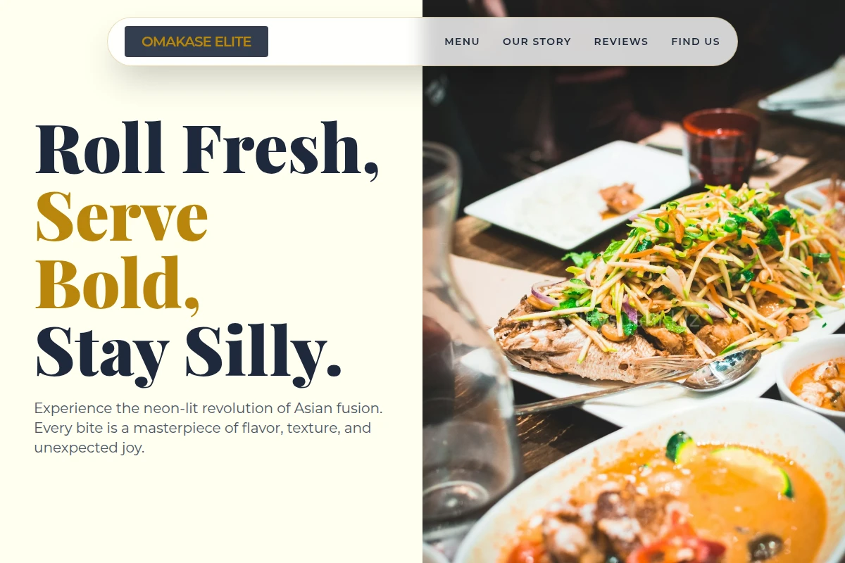 Neon Asian Fusion Food
