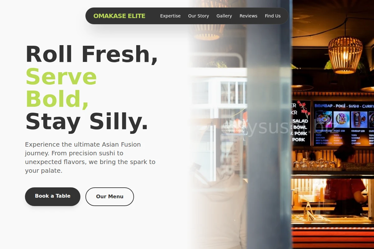 Vibrant Asian Fusion Food