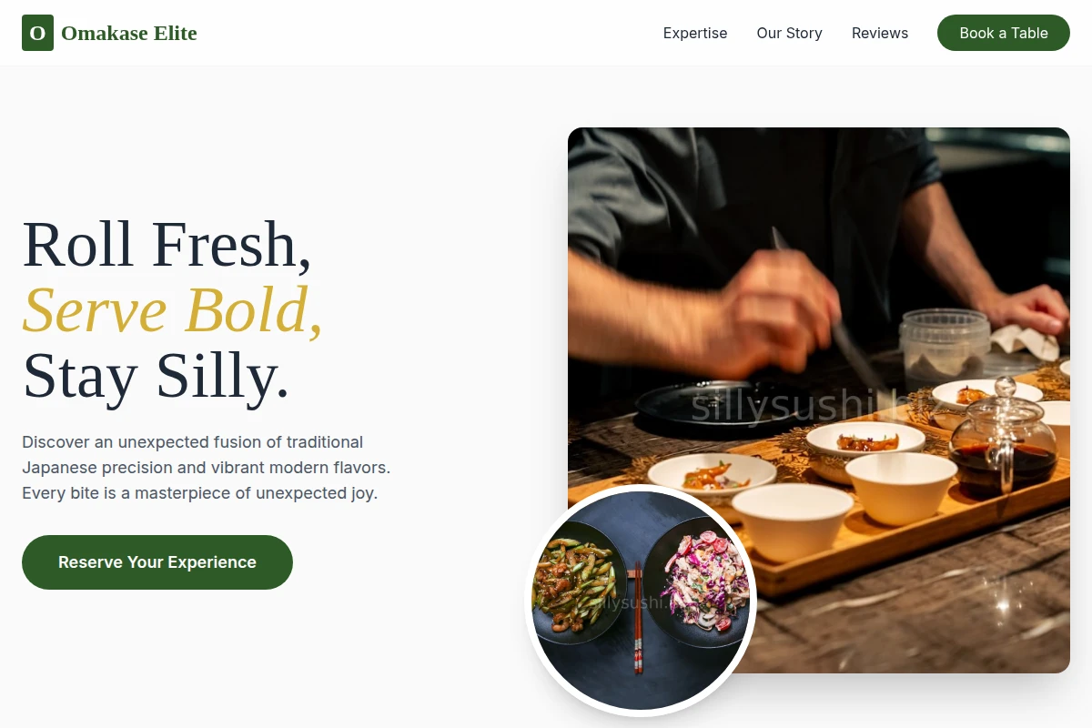 Minimal Asian Fusion Food