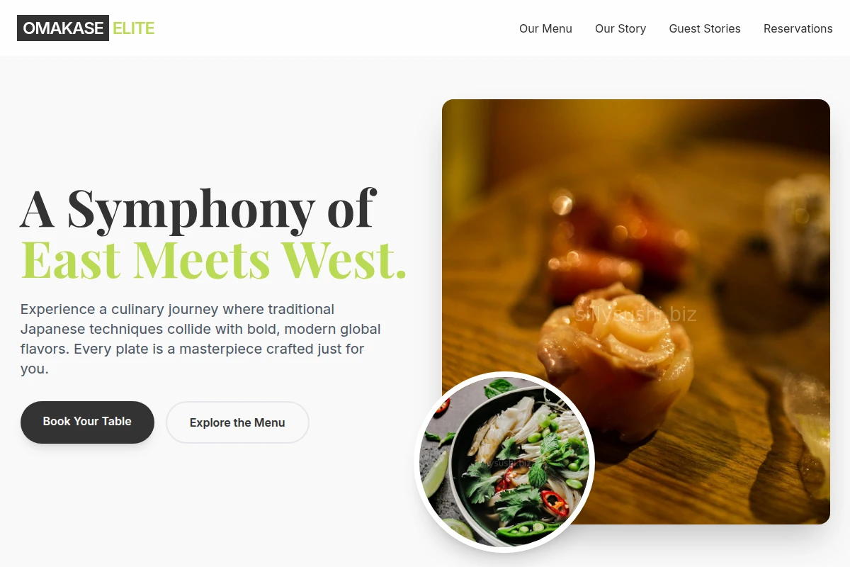 Menu Asian Fusion Food