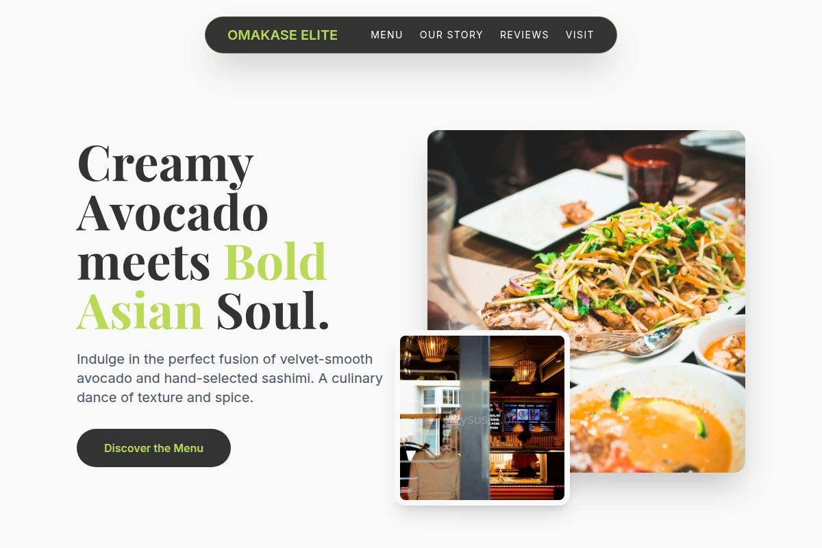 Avocado Asian Fusion Food