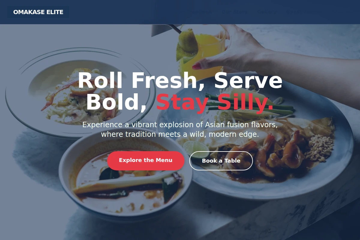 Vibrant Asian Fusion Food