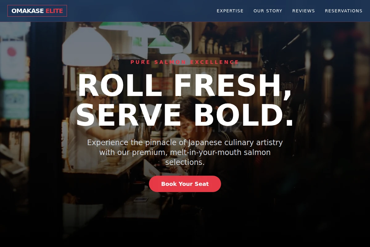 Premium Sushi Restaurant Website Design