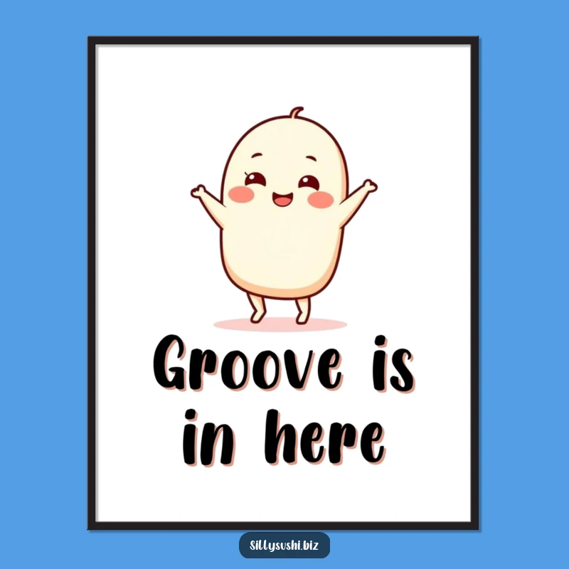 Funny Nigiri Dance Digital Print: Instant Humor for Your Walls, a Memorable Gift