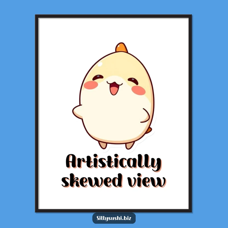 Funny Nigiri Sushi Digital Art: Enthusiastic Character Print for Joyful Decor