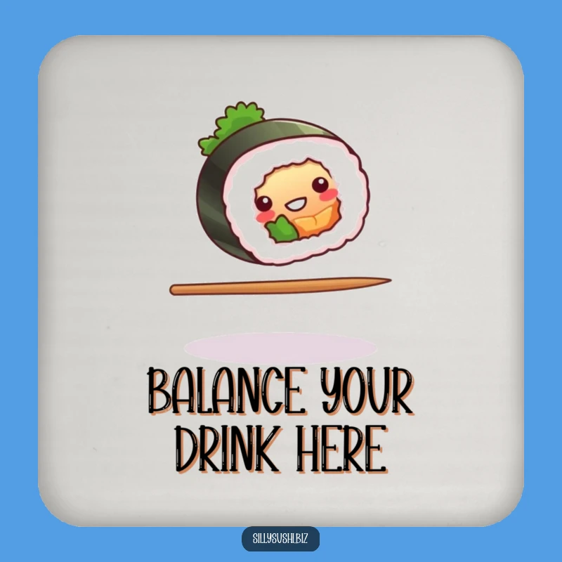 Funny Sushi Chopstick Balance Coaster Set, Protect Surfaces with Comical Art