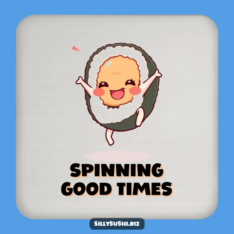 Funny Cartwheel Sushi Coaster Set: Protect Surfaces with Energetic Fun, Great Gift