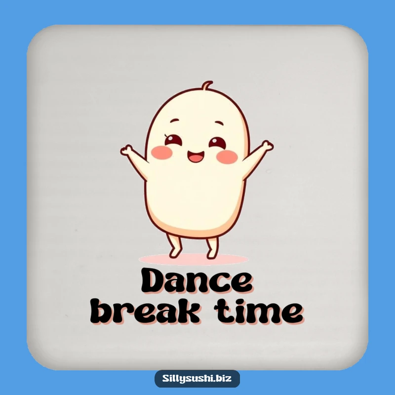 Funny Nigiri Dance Coaster Set: Protect Surfaces with Hilarious Sushi Art, Great Gift