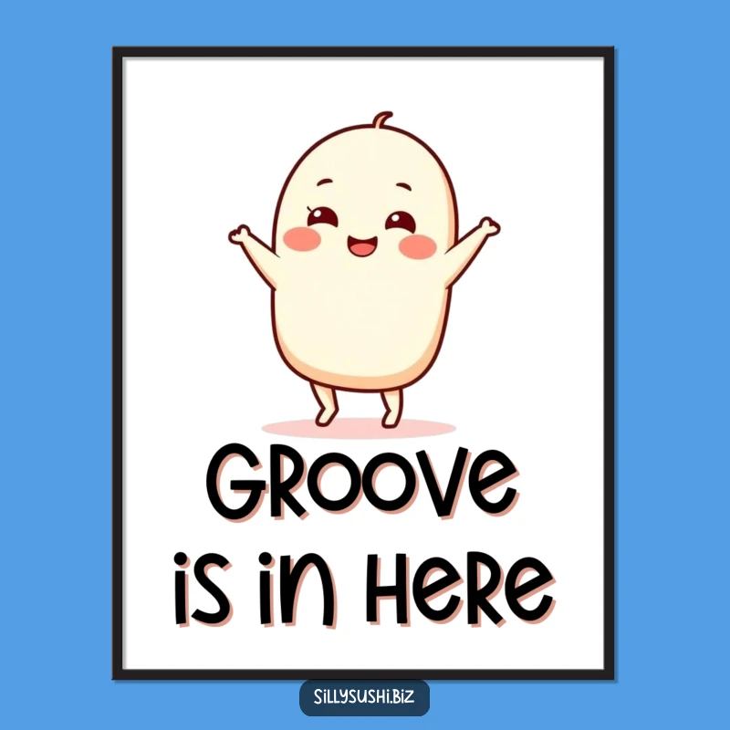 Funny Nigiri Dance Poster: Vibrant Sushi Art for Your Walls, an Amazing Gift