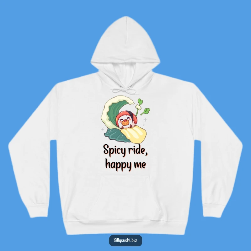 Funny Sushi Wasabi Wave Hoodie, Cozy Spicy Roll Sweatshirt, Perfect Hilarious Gift