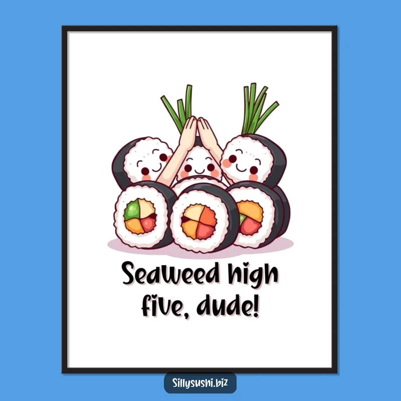 Sushi High Five Art Free Printable: Fun Group Art Downloadable Decor!