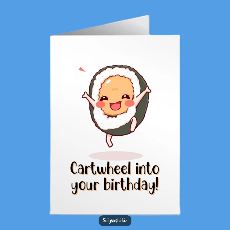 Joyful Sushi Birthday Card Free Printable: Cartwheel Fun Downloadable Gift!