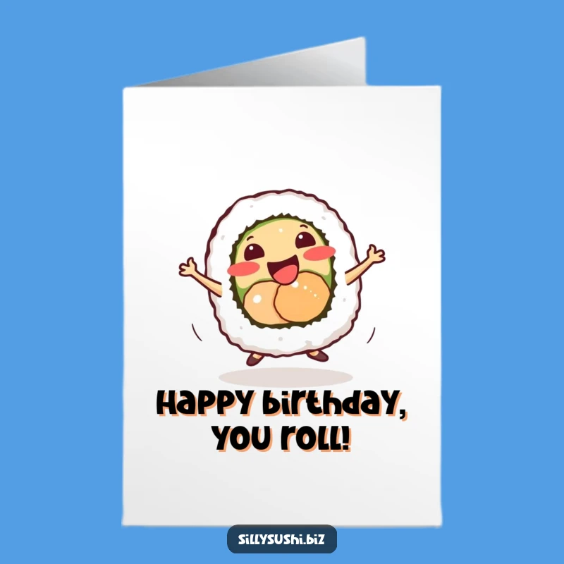 Free Printable Birthday Card: Sushi Dance Party, Hilarious Downloadable Fun