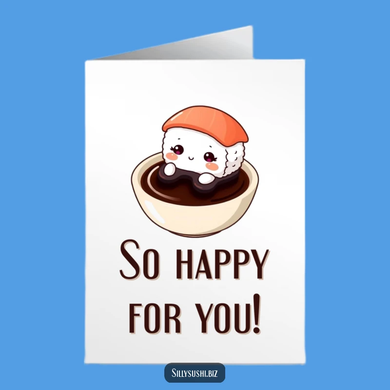 Shy Sushi Congrats Card Free Printable: Sweet Peek-a-Boo Celebration Download!