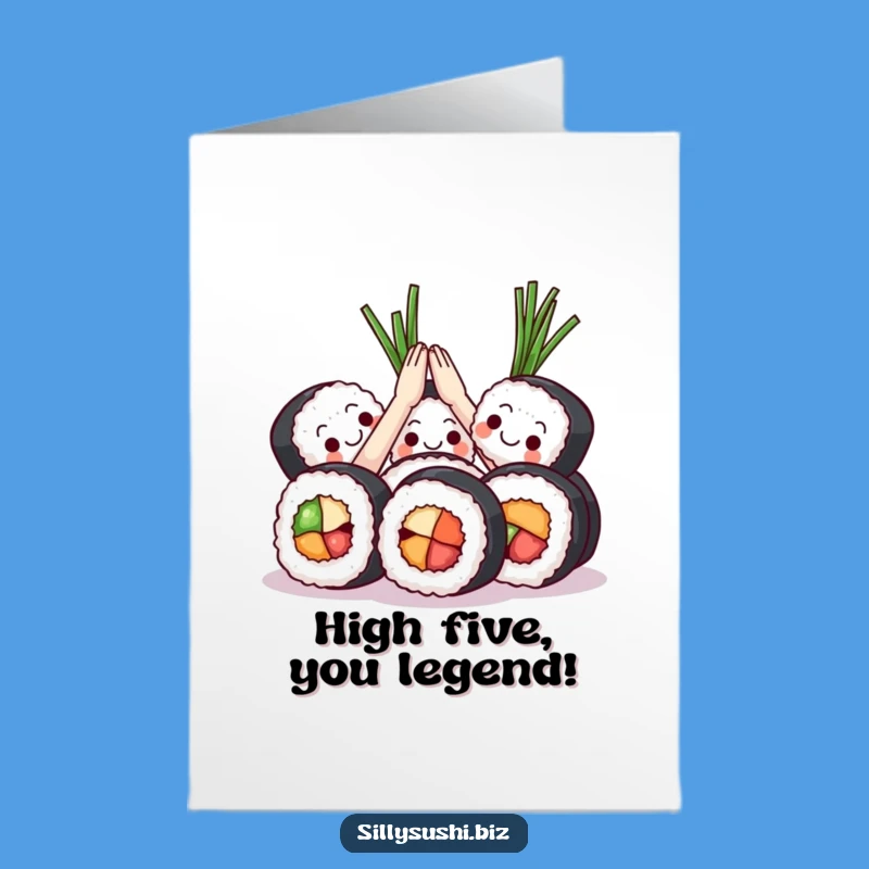 Sushi High Five Congrats Card Free Printable: Celebrate Together Download!