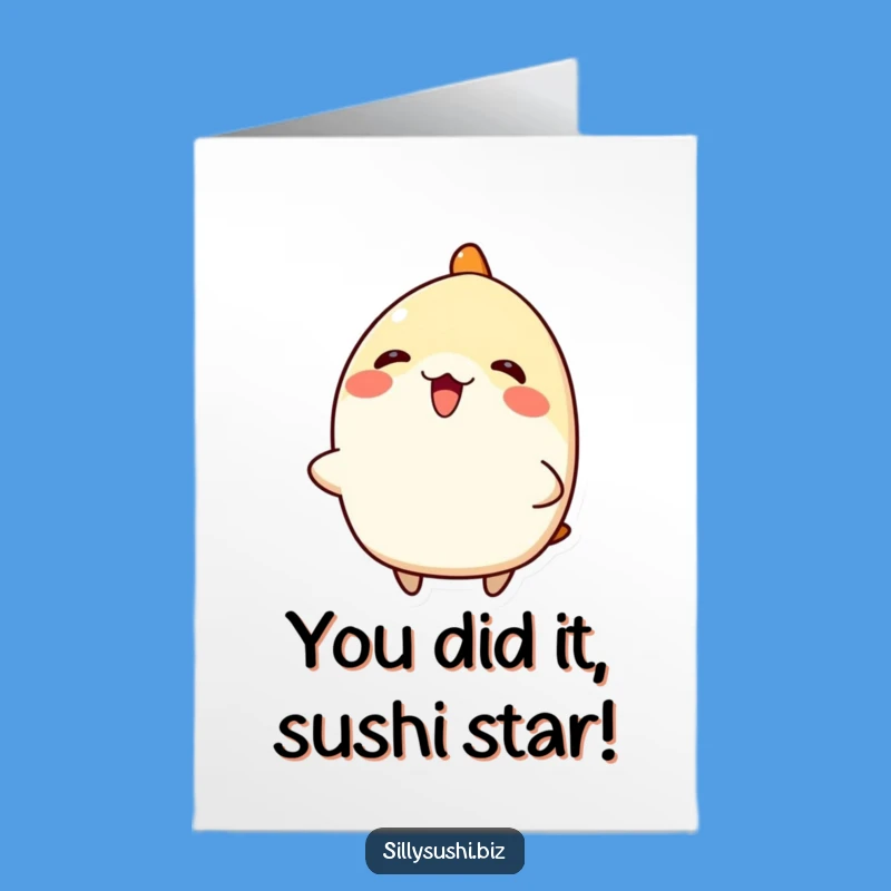 Free Printable Congratulations Nigiri Card - Funny Sushi Downloadable Gift for Any Achievement