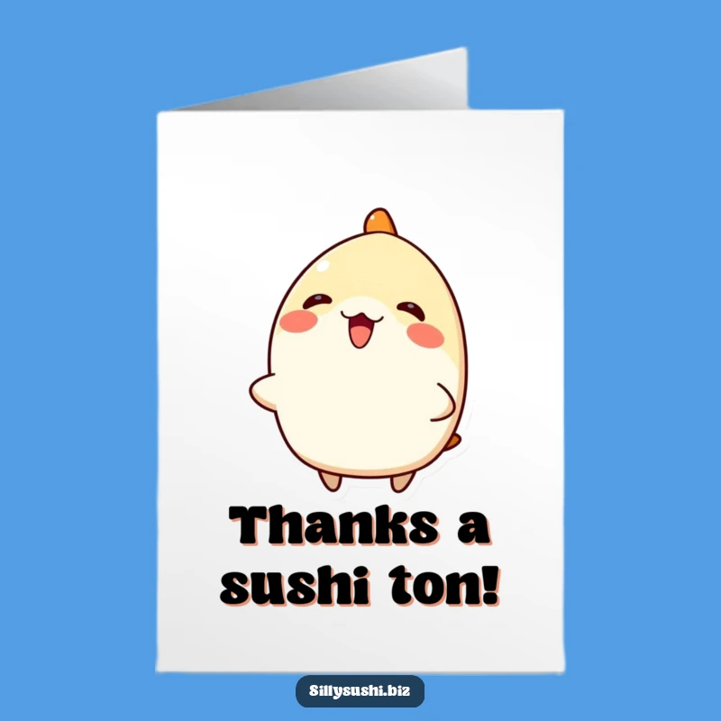 Free Printable Thank You Nigiri Card - Funny Sushi Downloadable Gift for Expressing Gratitude