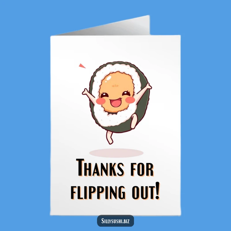 Joyful Sushi Thank You Card Free Printable: Express Thanks Downloadable!