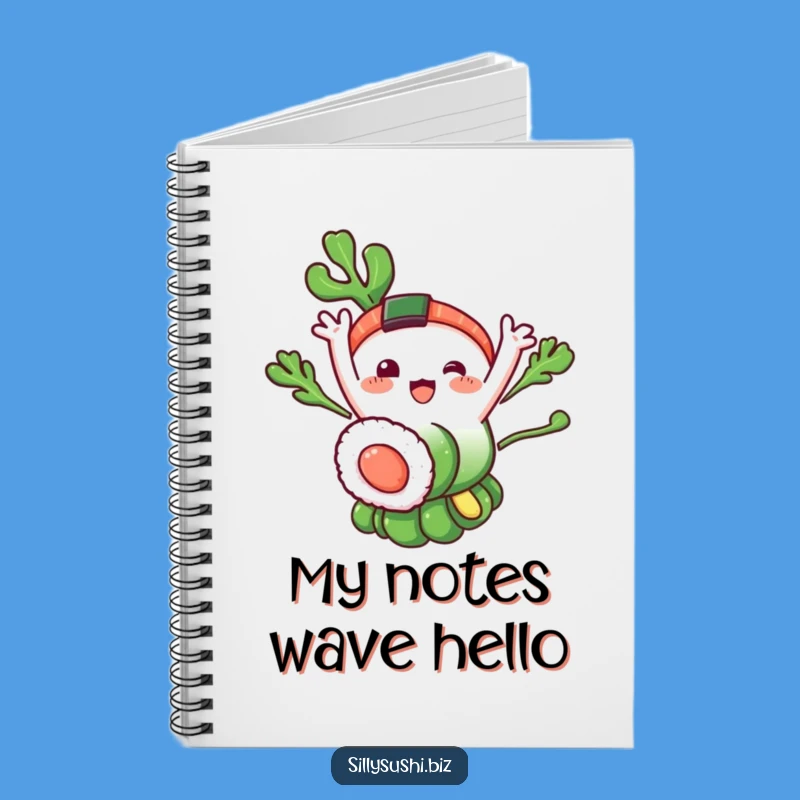 Funny Seaweed Sushi Notebook: Waving Character for Notes & Funny Gifts