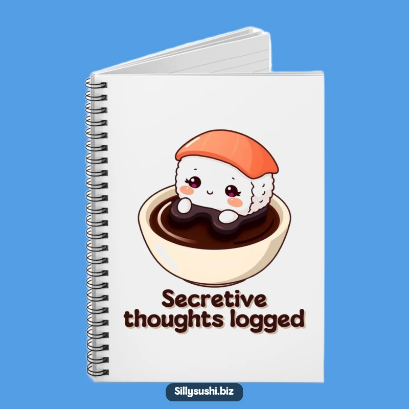 Funny Shy Sushi Notebook: Capture Your Thoughts with a Cute, Bashful Companion, Perfect Gift