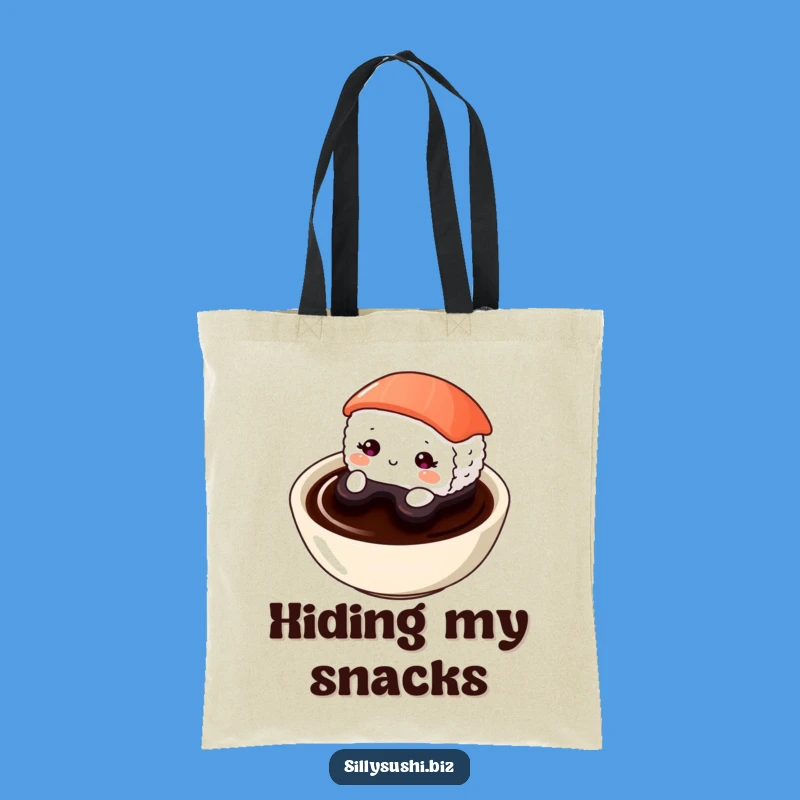 Funny Shy Sushi Tote Bag: Carry Your Essentials with Cute Introvert Vibes, Great Gift